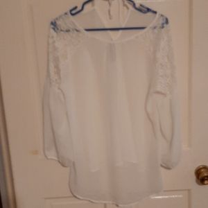 Sheer white blouse